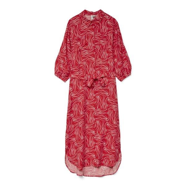 ΓΥΝΑΙΚΕΙΟ ΦΟΡΕΜΑ ΚΟΚΚΙΝΟ VERO MODA VMBETSY 3/4 7/8 SHIRT DRESS WVN BTQ GA 10328044 - Image 1