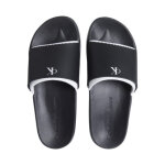 Ανδρική Παντόφλα CALVIN KLEIN SLIDE RUBBER NEOPRENE TEXT YM0YM01234  Λευκό Μαύρο - Image 5