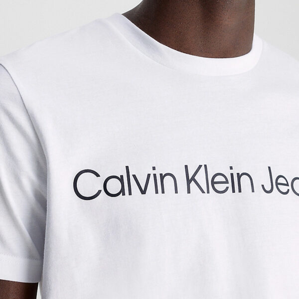 Ανδρική Μπλούζα CALVIN KLEIN CORE INSTITUTIONAL LOGO SLIM  J30J322552 Λευκό - Image 2