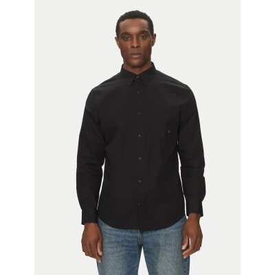 Ανδρικό Πουκάμισο CALVIN KLEIN LS POPLIN CLASSIC LV040QM160 Μαύρο