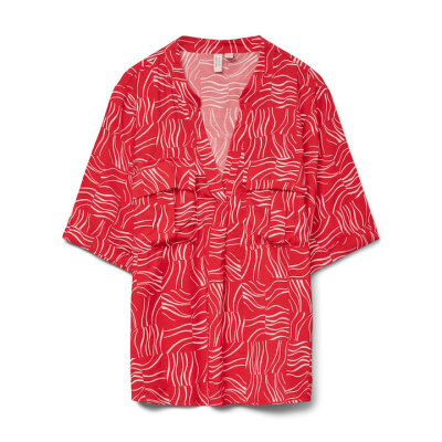 ΓΥΝΑΙΚΕΙΟ ΠΟΥΚΑΜΙΣΟ VERO MODA RED VMBETSY 2/4 V-NECK TOP WVN BTQ GA 10328047