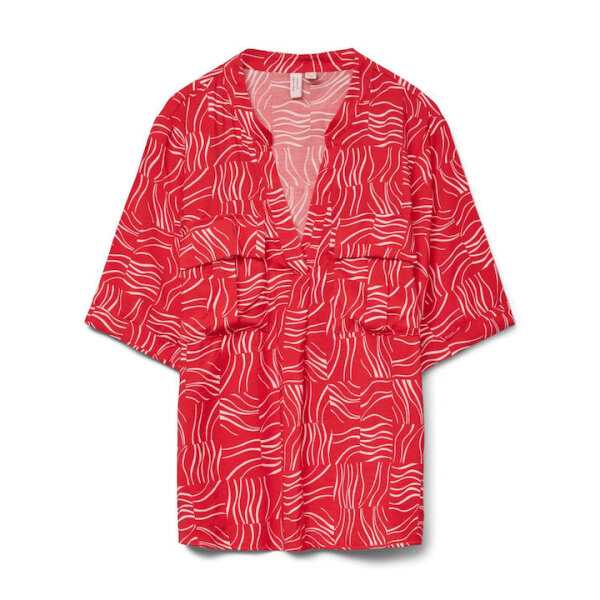 ΓΥΝΑΙΚΕΙΟ ΠΟΥΚΑΜΙΣΟ VERO MODA RED VMBETSY 2/4 V-NECK TOP WVN BTQ GA 10328047 - Image 1