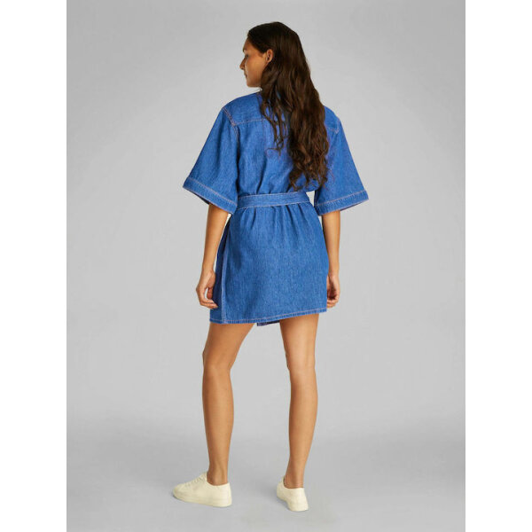 ΓΥΝΑΙΚΕΙΟ ΦΟΡΕΜΑ LINEN BOXY BELTED SHIRT DRESS CALVIN KLEIN J20J225169-1A4 - Image 3