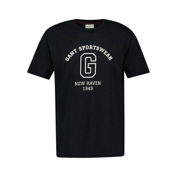 Ανδρική Μπλούζα GANT GRAPHIC SS 2003310 Μαύρο - Image 1