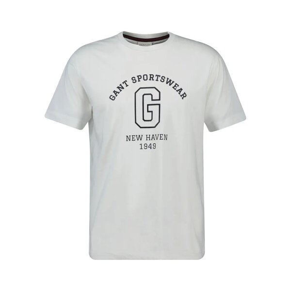 Ανδρική Μπλούζα GANT GRAPHIC SS 2003310 λευκό - Image 1