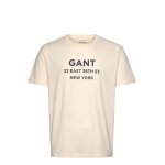 Ανδρική μπλούζα κοντό μανίκι GANT 2003301 s/s25 μπεζ