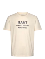 Ανδρική μπλούζα κοντό μανίκι GANT 2003301 s/s25 μπεζ