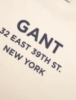 Ανδρική μπλούζα κοντό μανίκι GANT 2003301 s/s25 μπεζ - Image 3