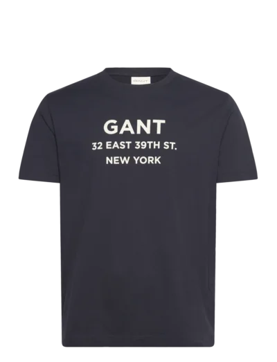 Ανδρική μπλούζα κοντό μανίκι GANT 2003301 s/s25 σκούρο μπλε