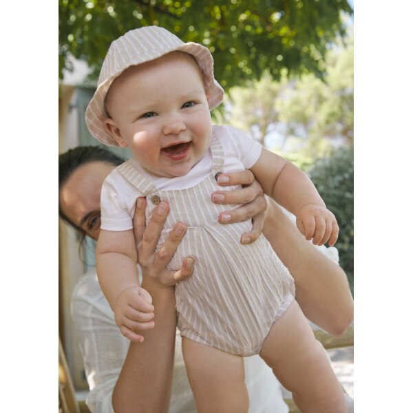 phormaki-me-prosomoiose-salopetas-riges-neogenneto-gkri-anoikhto-XL-1 ΠΑΙΔΙΚΟ ΦΟΡΜΑΚΙ ΑΓΟΡΙ ΚΟΝΤΟ ΜΕ ΚΑΠΕΛΟ ΜΠΕΖ MAYORAL 25-01602-045 - Image 2