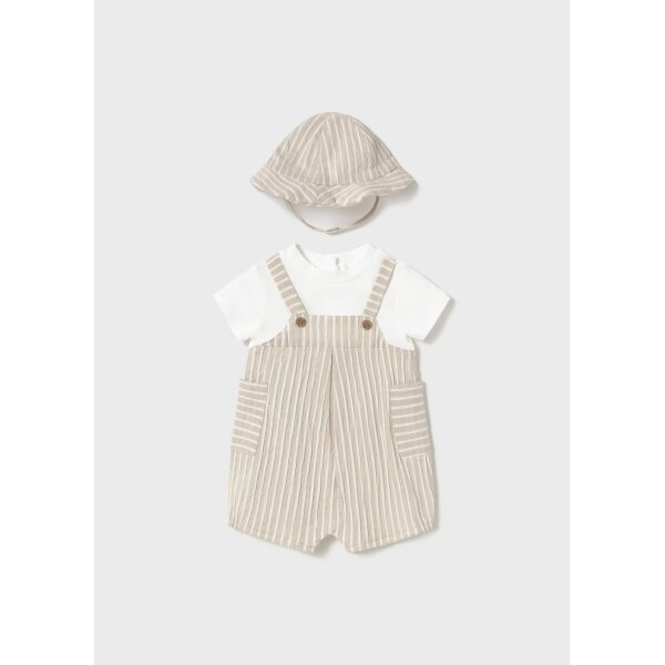 phormaki-me-prosomoiose-salopetas-riges-neogenneto-gkri-anoikhto-XL-4 ΠΑΙΔΙΚΟ ΦΟΡΜΑΚΙ ΑΓΟΡΙ ΚΟΝΤΟ ΜΕ ΚΑΠΕΛΟ ΜΠΕΖ MAYORAL 25-01602-045 - Image 1