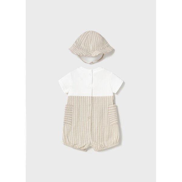 phormaki-me-prosomoiose-salopetas-riges-neogenneto-gkri-anoikhto-XL-5 ΠΑΙΔΙΚΟ ΦΟΡΜΑΚΙ ΑΓΟΡΙ ΚΟΝΤΟ ΜΕ ΚΑΠΕΛΟ ΜΠΕΖ MAYORAL 25-01602-045 - Image 3