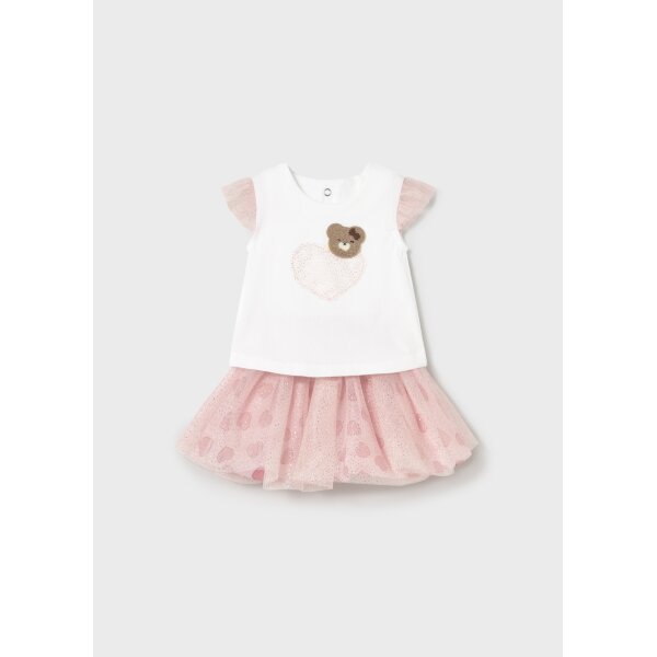 set-phousta-me-touli-kai-mplouza-neogenneto-roz-mpempe-XL-4 ΒΡΕΦΙΚΟ ΣΕΤ ΦΟΥΣΤΑ ΤΟΥΛΙ ΚΟΡΙΤΣΙ ΡΟΖ MAYORAL 25-01874-040 - Image 1