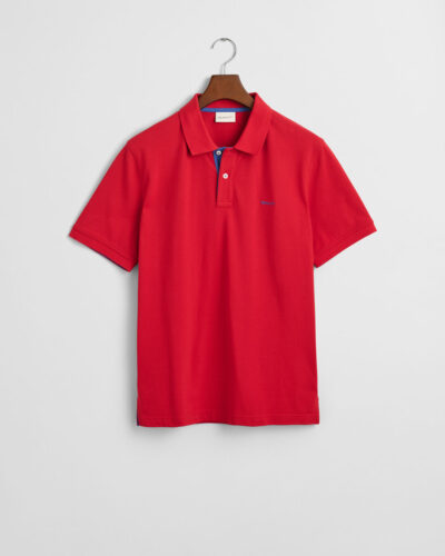 Ανδρική Μπλούζα GANT REG CONTRAST PIQUE SS POLO 2062026 Κόκκινο