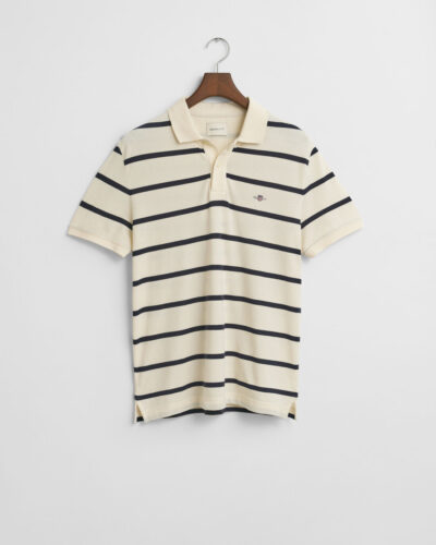 Ανδρική Μπλούζα GANT STRIPED POLO 2014022 Εκρού