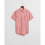 Ανδρικό πουκάμισο λινό κοντό μανίκι GANT 3250039 κόκκινο S/S25