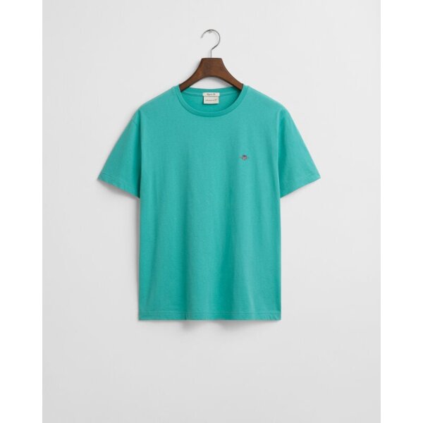 Ανδρική Μπλούζα GANT REG SHIELD SS 2003184 Γαλάζιο S/S25 - Image 3