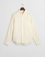 Ανδρικό Πουκάμισο Λινό GANT REG GMNT DYED LINEN 3240120 Εκρού