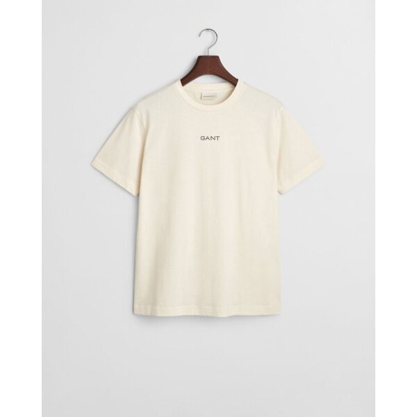 Ανδρική μπλούζα κοντό μανίκι GANT GRAPHIC  SS 2003308 Εκρου - Image 4