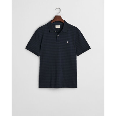 Ανδρική Μπλούζα GANT TEXTURE STRIPE POLO 2014035 Μπλε