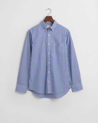 Ανδρικό Πουκάμισο GANT REG CLASSIC POPLIN STRIPE 3000130 Μπλε