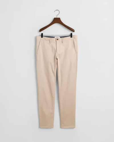 Ανδρικό Παντελόνι GANT SLIM TWILL CHINOS 1505221 Εκρού