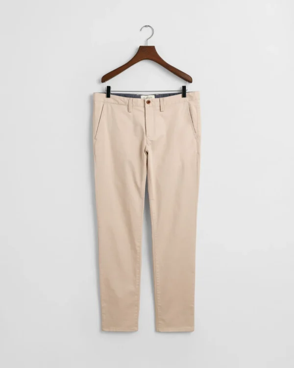 Ανδρικό Παντελόνι GANT SLIM TWILL CHINOS 1505221 Εκρού - Image 1