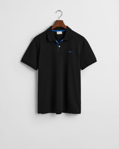 Ανδρική Μπλούζα GANT REG CONTRAST PIQUE SS POLO 2062026 Μαύρο