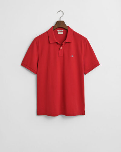 Ανδρική Μπλούζα GANT 2210 REG SHIELD SS PIQUE POLO κόκκινο S/S25