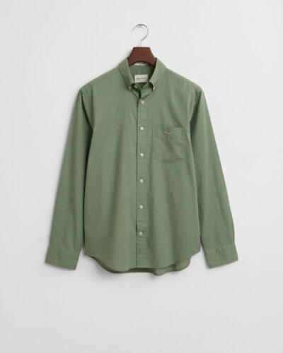 Ανδρικό Πουκάμισο GANT REG CLASSIC POPLIN 3000100 Πράσινο