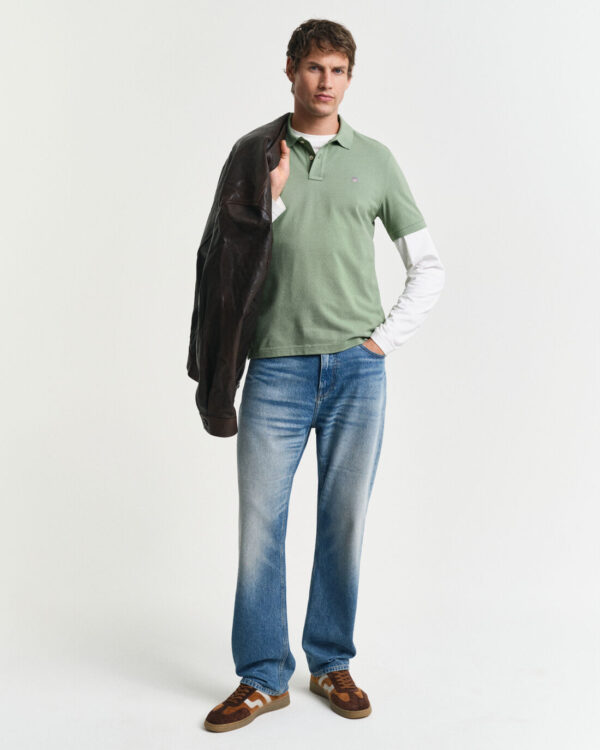 Ανδρική Μπλούζα GANT 2210 REG SHIELD SS PIQUE POLO Πράσινο S/S25 - Image 2