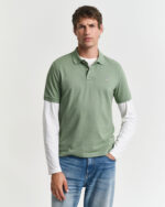 Ανδρική Μπλούζα GANT 2210 REG SHIELD SS PIQUE POLO Πράσινο S/S25 - Image 3