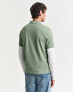 Ανδρική Μπλούζα GANT 2210 REG SHIELD SS PIQUE POLO Πράσινο S/S25 - Image 4