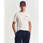 Ανδρική μπλούζα κοντό μανίκι GANT 2003300 S/S25 μπεζ