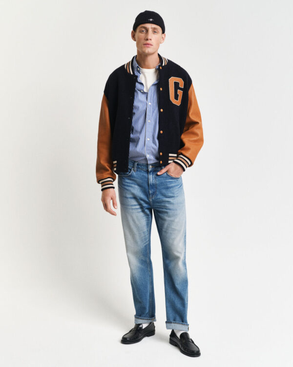 Ανδρικό Πουκάμισο GANT REG CLASSIC POPLIN STRIPE 3000130 Μπλε - Image 5