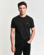 Ανδρική Μπλούζα GANT REG SHIELD SS 2003184 Μαύρο S/S25 - Image 2