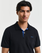Ανδρική Μπλούζα GANT REG CONTRAST PIQUE SS POLO 2062026 Μαύρο - Image 6