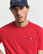 Ανδρική Μπλούζα GANT PRINTED GRAPHIC SS 2044017 Κόκκινο - Image 3