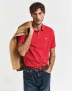 Ανδρική Μπλούζα GANT 2210 REG SHIELD SS PIQUE POLO κόκκινο S/S25 - Image 2