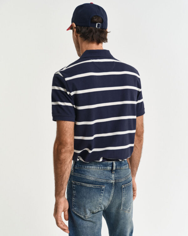 Ανδρική Μπλούζα GANT STRIPED POLO 2014022 Μπλε - Image 4
