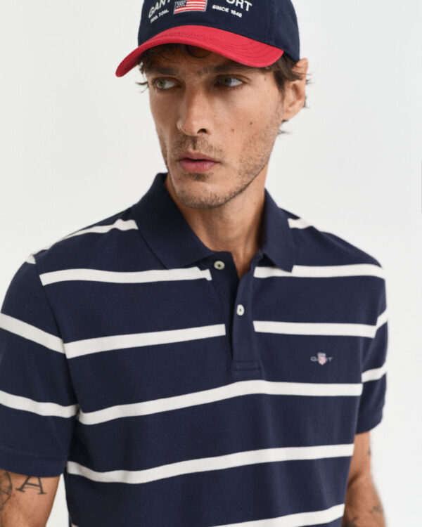 Ανδρική Μπλούζα GANT STRIPED POLO 2014022 Μπλε - Image 5