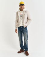 Ανδρικό Μπουφάν GANT LIGHTWEIGHT HAMPSHIRE JACKET 7006493 Εκρού - Image 4