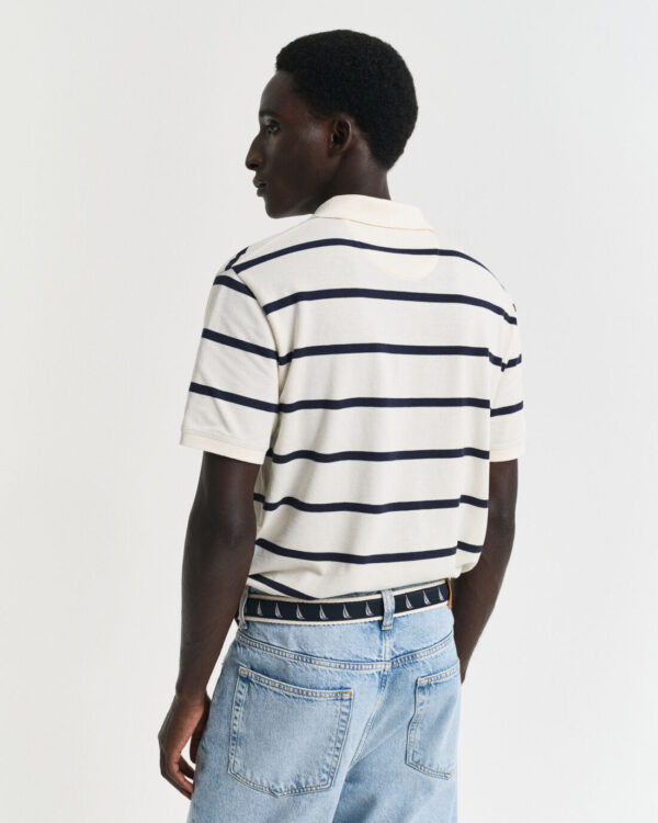 Ανδρική Μπλούζα GANT STRIPED POLO 2014022 Εκρού - Image 4