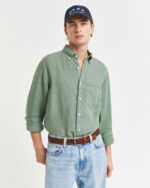 Ανδρικό Πουκάμισο Λινό GANT REG GMNT DYED LINEN 3240120 Πράσινο - Image 2