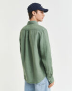 Ανδρικό Πουκάμισο Λινό GANT REG GMNT DYED LINEN 3240120 Πράσινο - Image 3