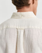 Ανδρικό Πουκάμισο Λινό GANT REG GMNT DYED LINEN 3240120 Εκρού - Image 4