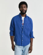 Ανδρικό Πουκάμισο Λινό GANT REG GMNT DYED LINEN 3240120 Μπλε - Image 6