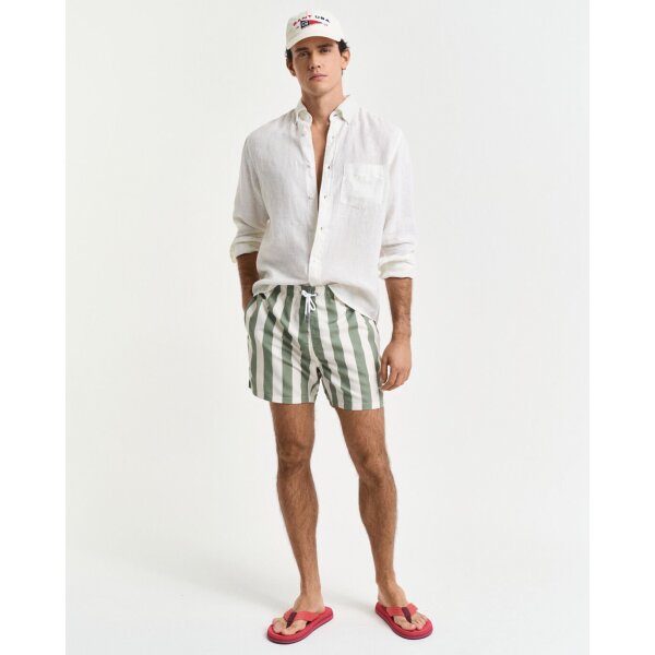 Ανδρική Βερμούδα GANT BLOCK STRIPE SWIM SHORT 922516006 ριγέ πράσινο - Image 3
