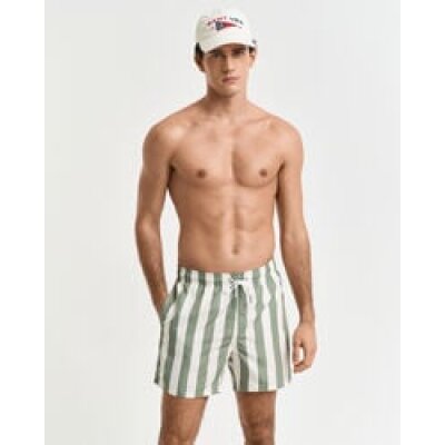 Ανδρική Βερμούδα GANT BLOCK STRIPE SWIM SHORT 922516006 ριγέ πράσινο