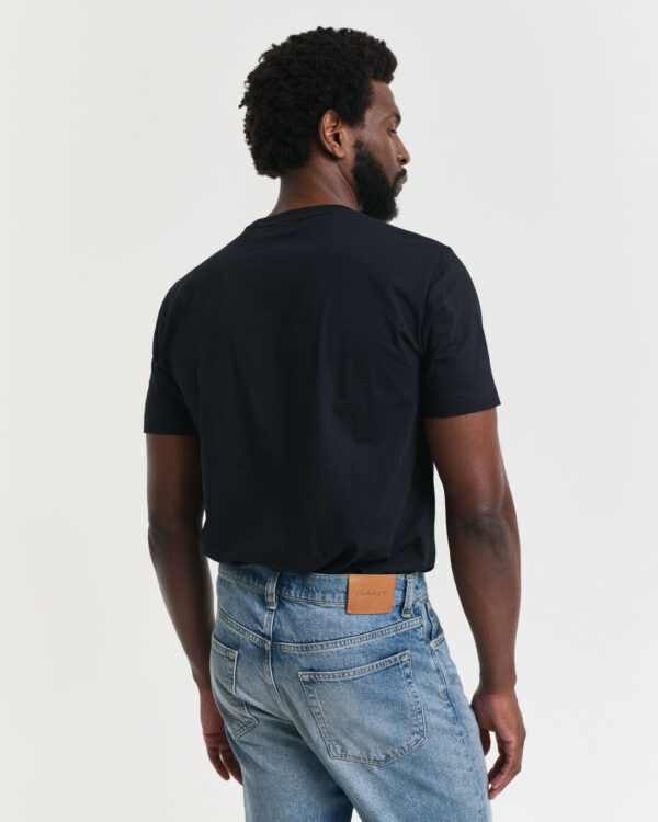 time__1737117020__202501-2044017-005-model-bv-1 Ανδρική Μπλούζα GANT PRINTED GRAPHIC SS 2044017 Μαύρο - Image 3